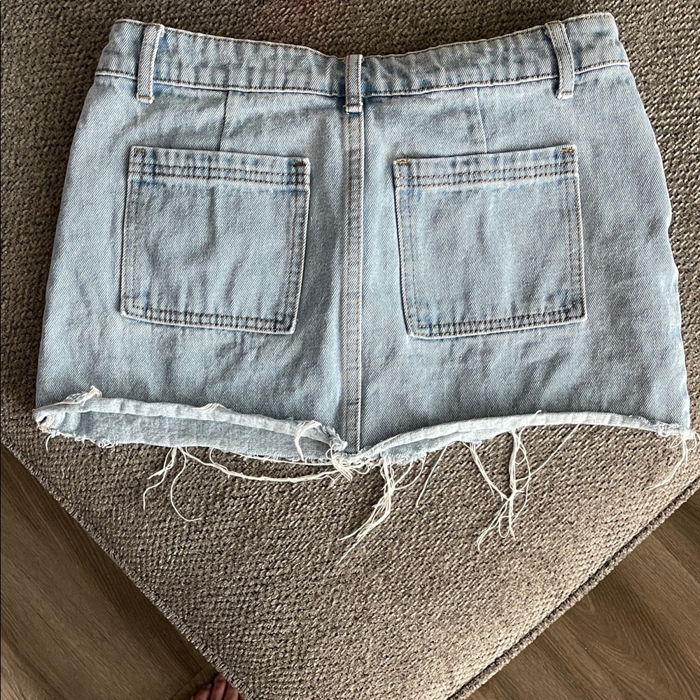 Edikted Denim Jean Mini Skirt - Picture 3 of 4